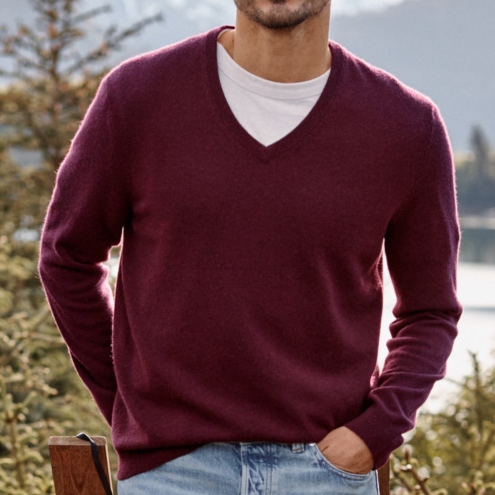 Club Room Cashmere Men's Burgundy Sweater size XL